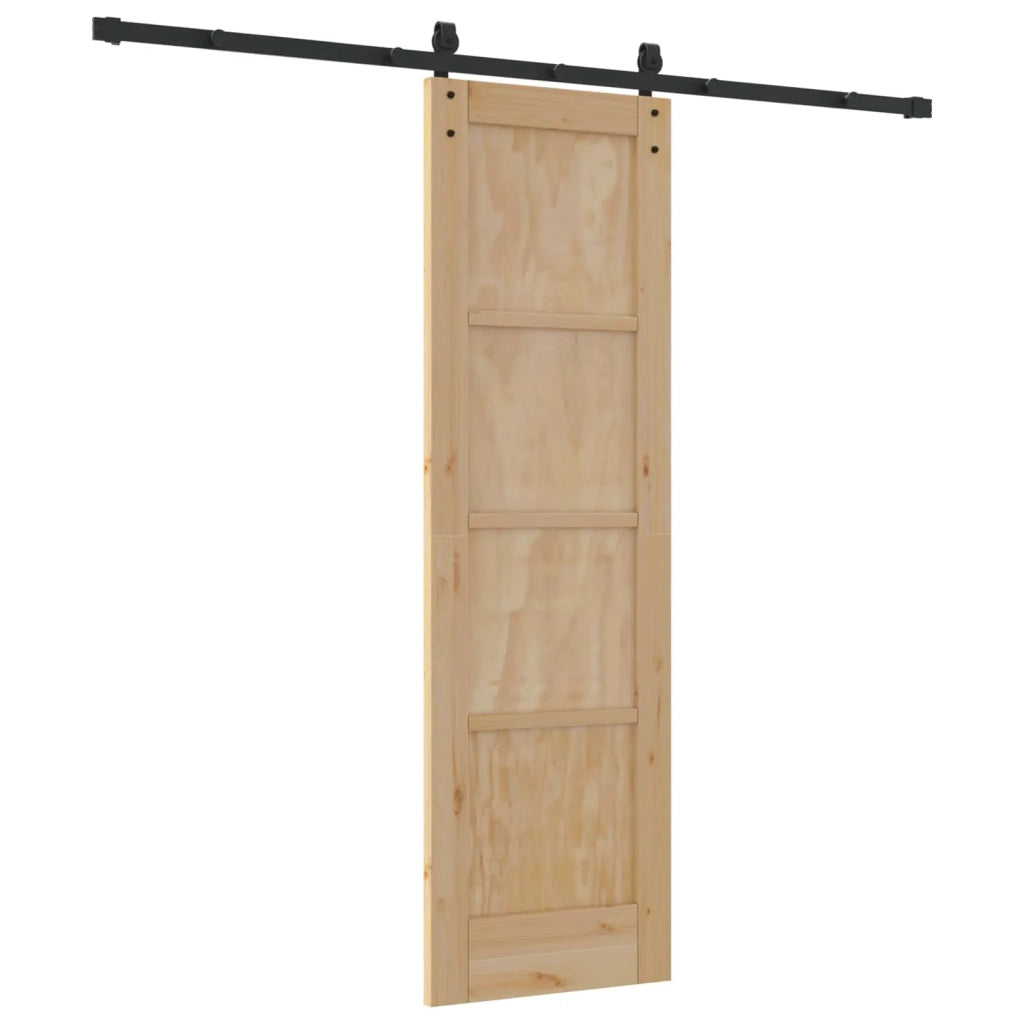 Porta scorrevole Naturale 61 x 198,5 cm Legno Massello di Pino 3445440