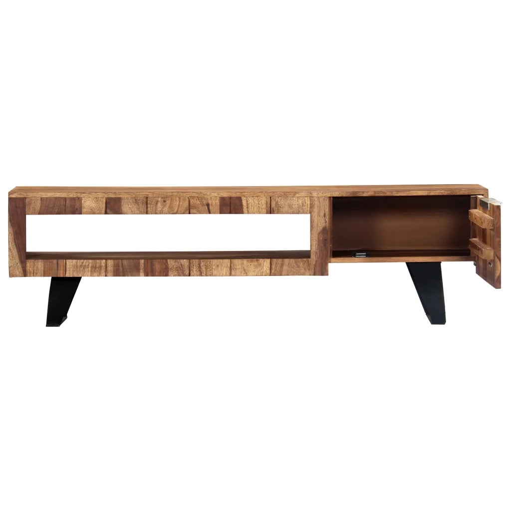 Mobile Porta TV-Credenza TV 140x30x40cm in Legno Massello di Acacia
