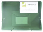 Organizzatore di archivio espandibile con cintura elastica / 6 contenitori/divisori/borse/PP/documentario A4/transparente verde/ha contenitori con finestre di indice e indici