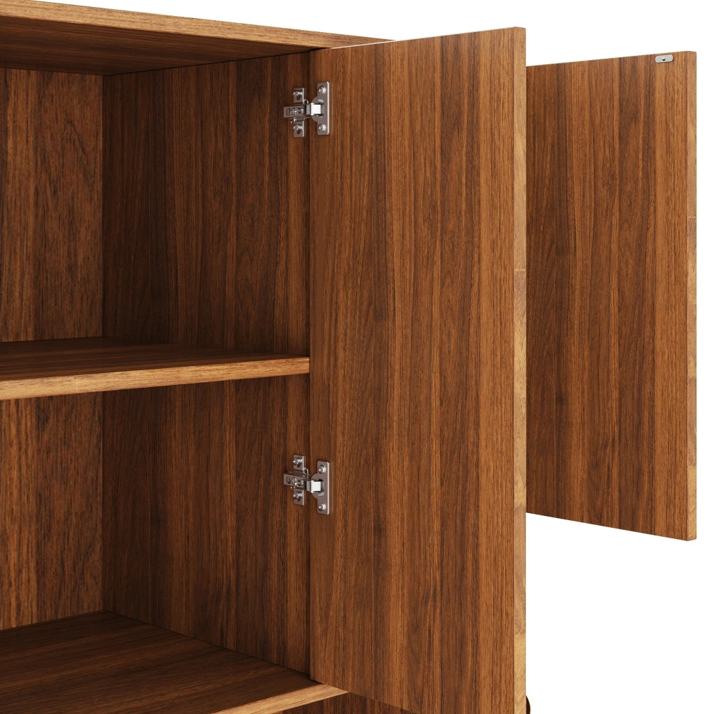 ARMADIO Alto 106x40x178 cm MDF Naturale con LED regolabile