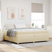 Struttura del letto con materasso Crema 200 x 200 cm Tessuto 3399382