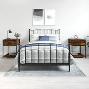 Comodini 2 pz-Set di 2 Tavolino da notte Rovere Fumo 44x45x58 cm in Legno Multistrato