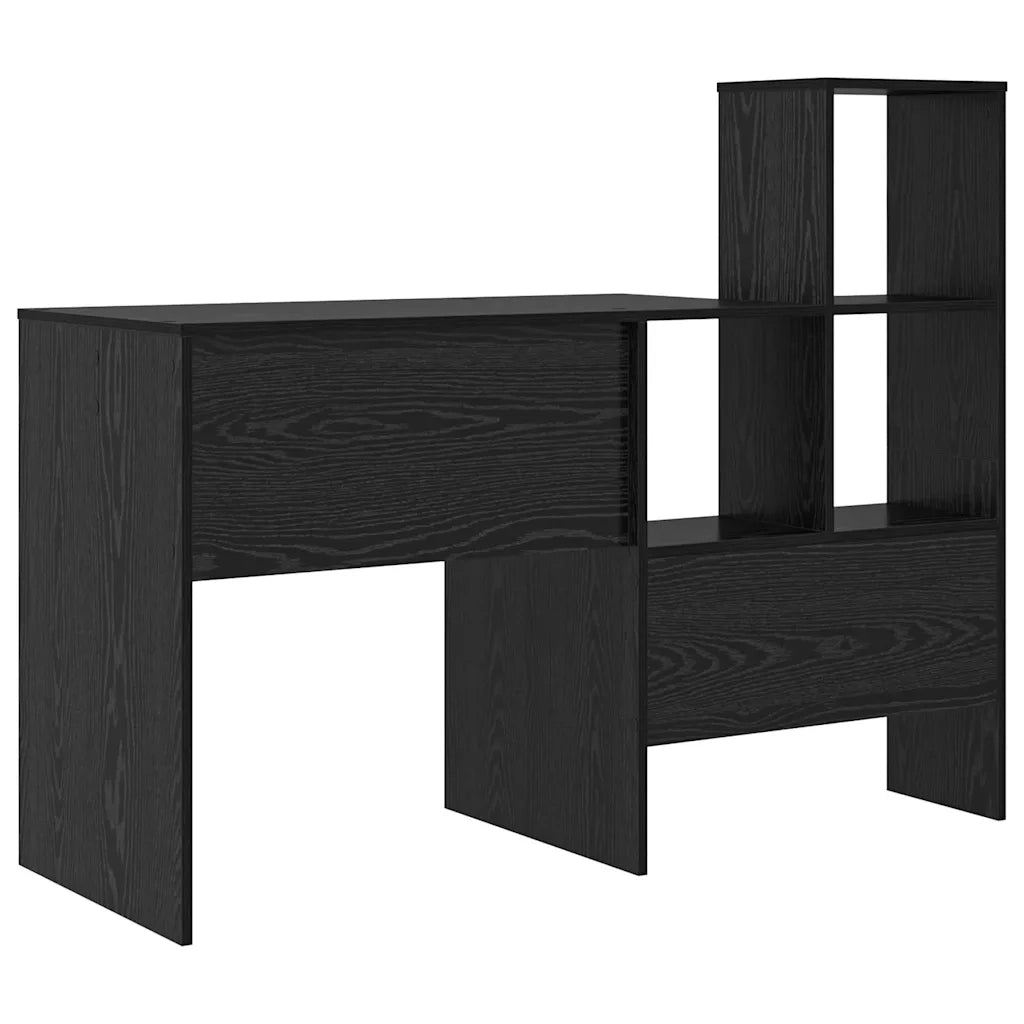 Scrivania | Tavolo da Ufficio Rovere Nero 131,5 x 50 x 106,5 cm Legno multistrato