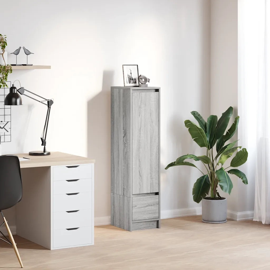 Credenza-Buffet-Armadio da cucina Grigio Sonoma 29,5x34x119,5 cm in Legno Multistrato