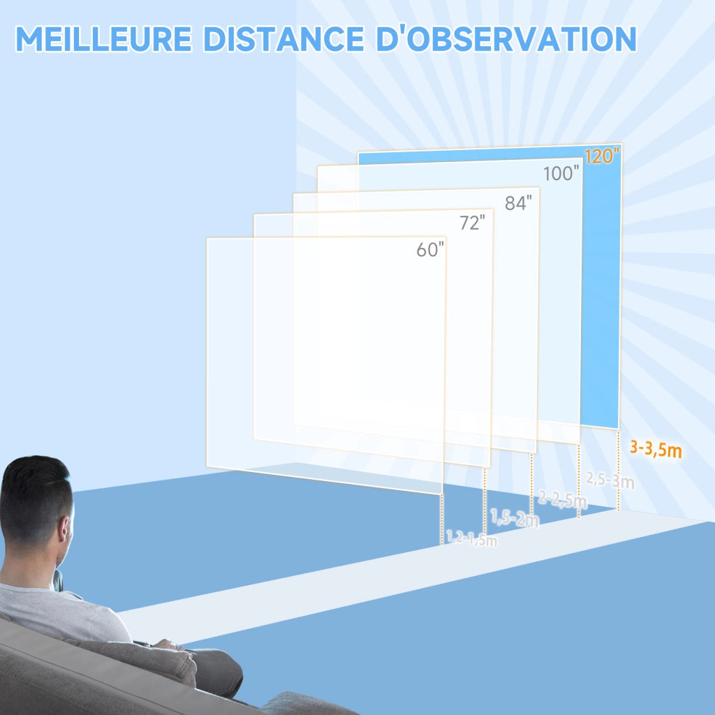 Schermo proiezione elettrico motorizzato 120 pollici ¨C Xylo ¨C 16:9 4K HD 293x176 cm