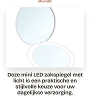 Mini Specchio LED per Auto con Luce, Compatto e Rondesco