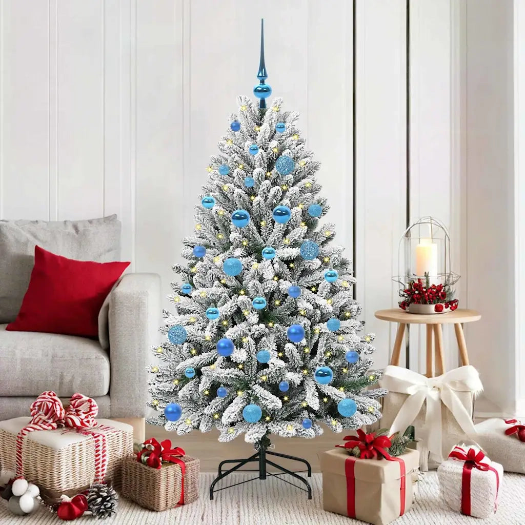 Albero di Natale artificiale con 150 LED Verde e Bianco 150 cm 3395746