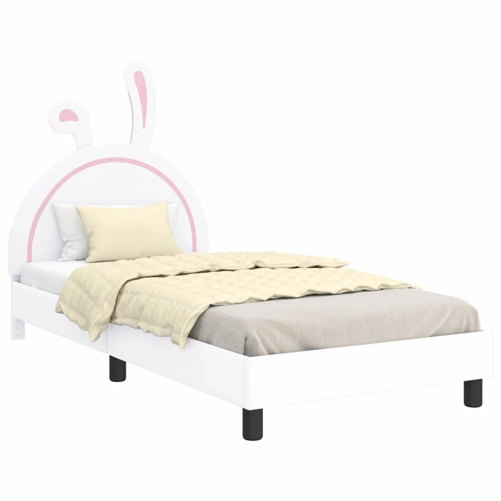Struttura letto bambini con testata-Giroletto per bambini Bianco 80 x 200 cm PU
