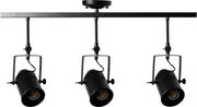 Riflettore Lampada Mobile Spot Da Soffitto Triplo Nero E27 APP487-3C