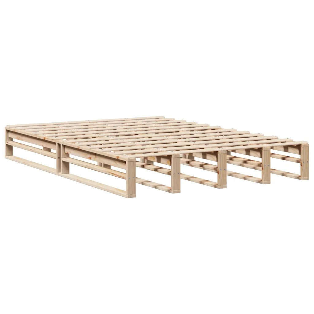 Letto senza Materasso 140x200 cm in Legno Massello di Pino 850842