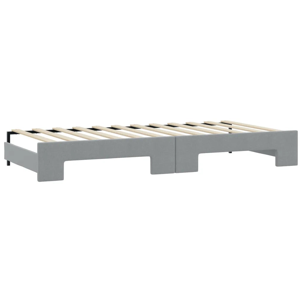 Divano letto | Sof¨¤ letto | Letto singolo Estraibile Cassetti Grigio Chiaro 90x200cm Tessuto