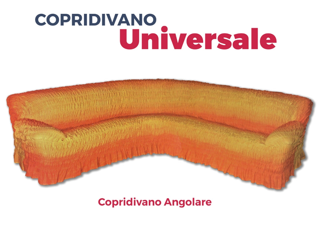 Copridivano Angolare Universale Arricciato Rosa Antico - Angolare - Rosa Antico