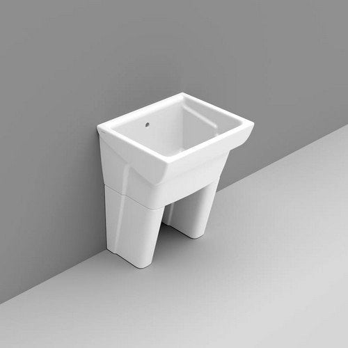 Coppia di piedini in ceramica bianco lucido per lavatoio MESSICO 60x50 cm Ceramica Dolomite