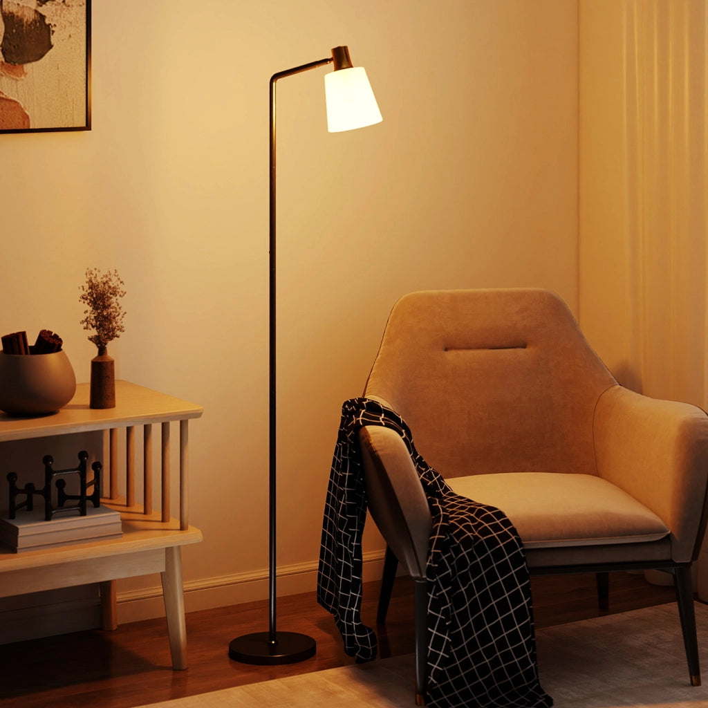Lampada da Terra LED Regolabile ¨C Xylo ¨C Testa Girevole 350¡ã, 3 Temperature Colore, Nero