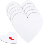 Pannello di tela a forma di cuore - 5 pezzi - 15x15 cm - Materiali per la pittura - Decorazione - Design romantico - Risposta emotiva - Tavola da dipingere
