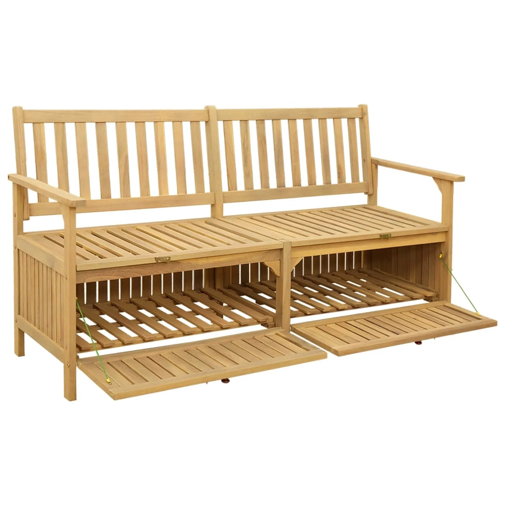 Panchina con contenitore 148 x 63 x 84 cm Acacia Solido 42026798