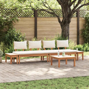 Set Divano da Giardino 5 pcs Marrone e Crema 3356872