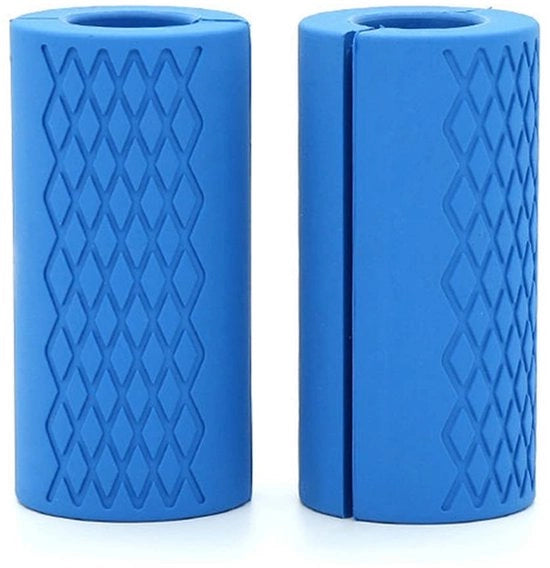 Supporti per Barre da Palestra - Manopole in Silicone - Antiscivolo Ergonomico - Nero - Supporto per Sollevamento Pesi - Protezione per Pads - Adatto per Barra e Palla di Peso
