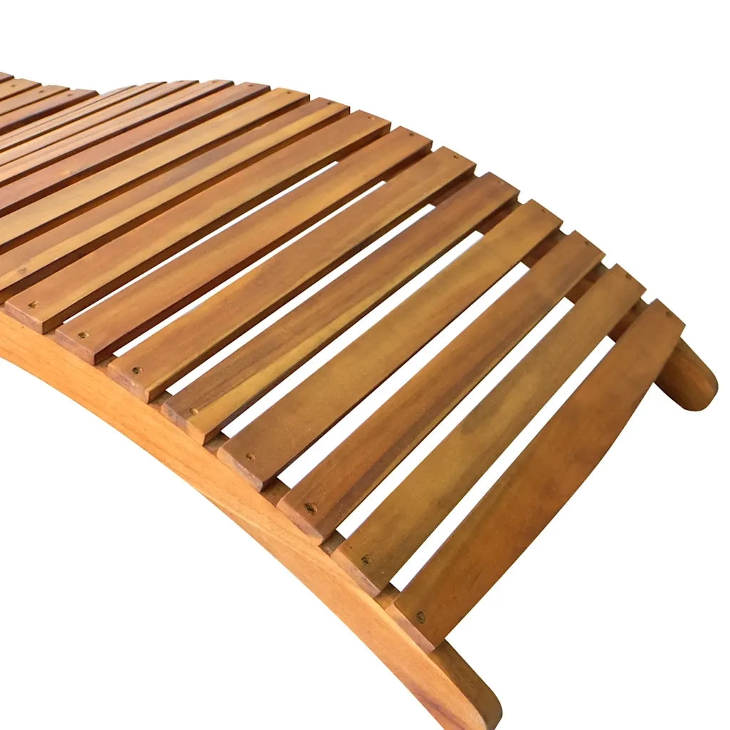 Lettini Prendisole 2 pz con Cuscini in Legno Massello d'Acacia 3077367