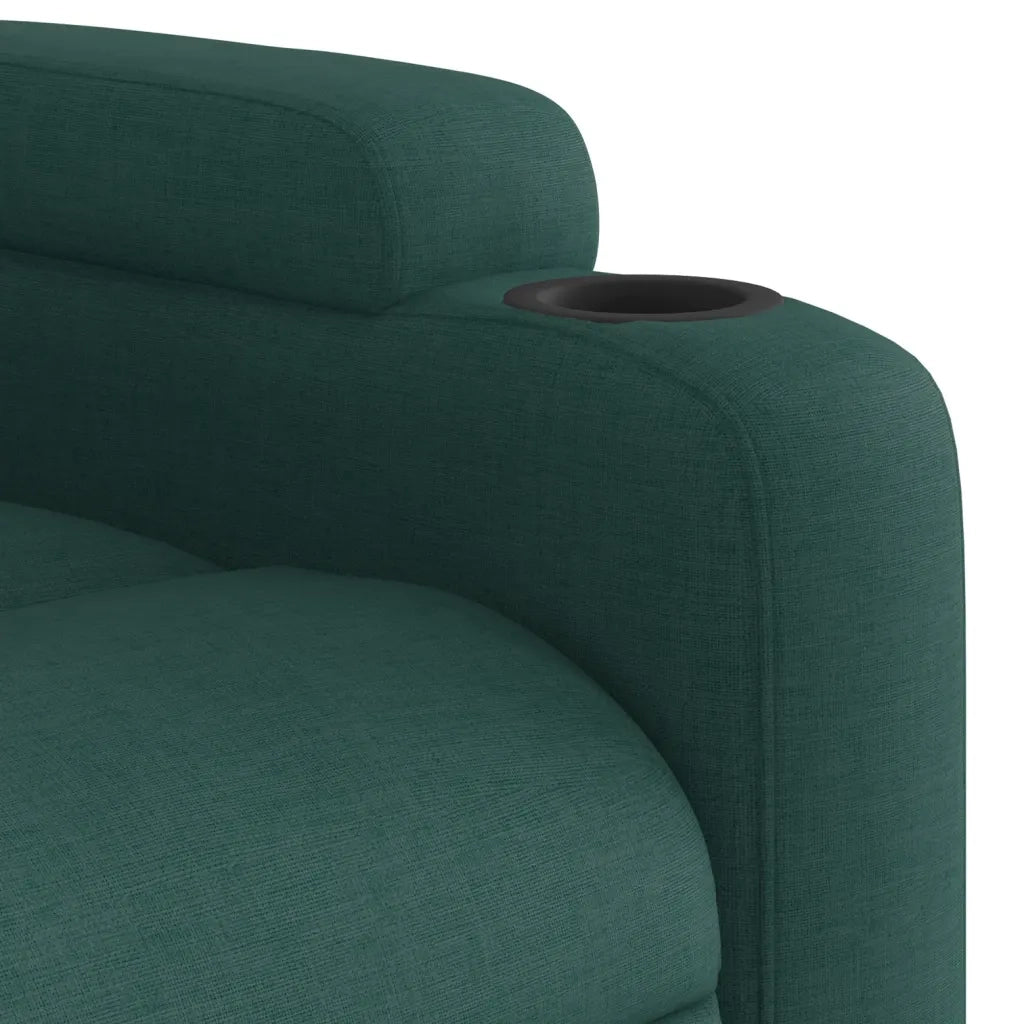 Poltrona Reclinabile in Tessuto Verde Scuro 372447