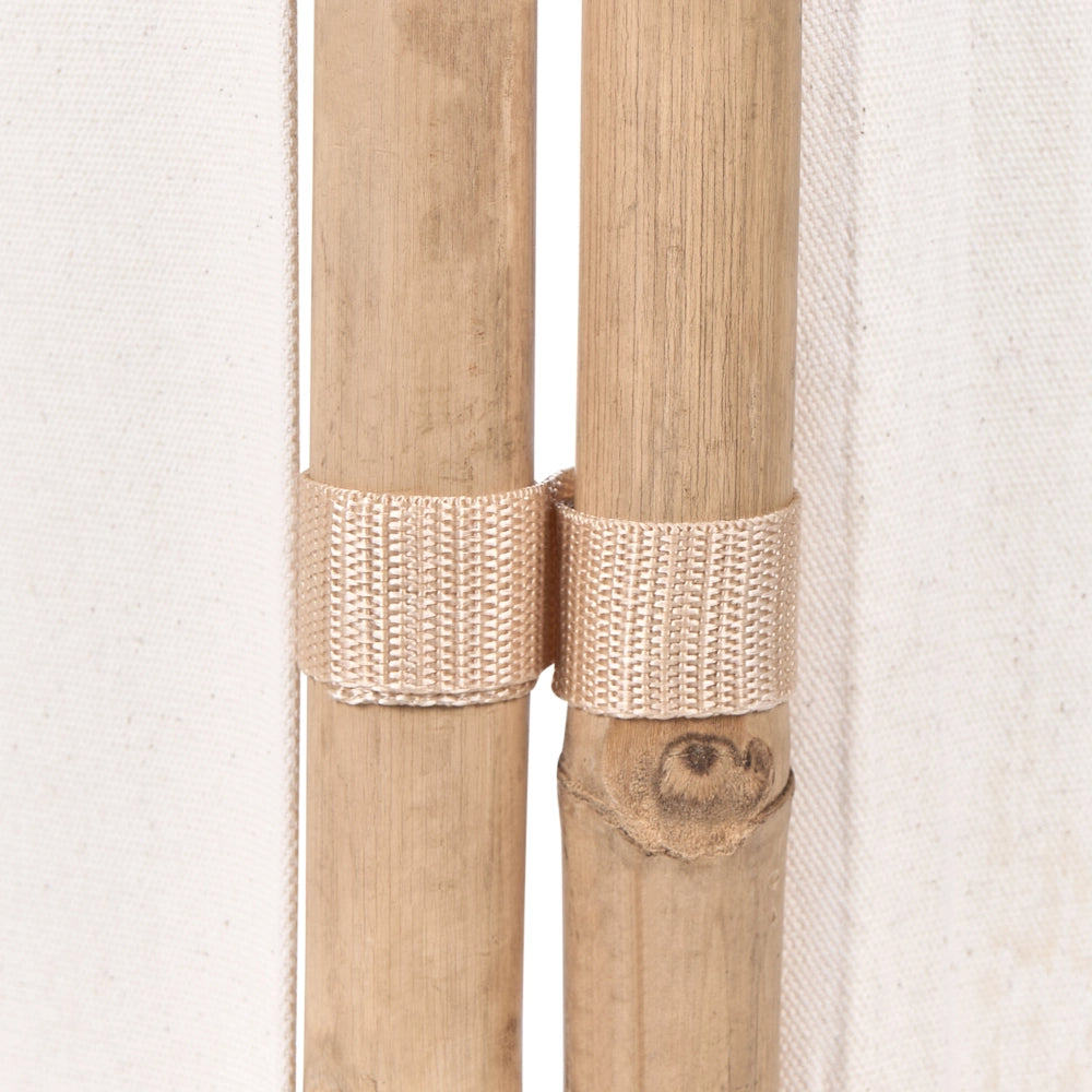 Divisorio a 5 pannelli Marrone chiaro Bambù 225 x 160 Divisorio in legno naturale Japandi Schermo organico Schermo per camera da letto