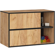 Mobile bagno sospeso senza lavabo VAMI Rovere Craft, Nero 90 cm 2 cassetti 90x45,5x60 cm