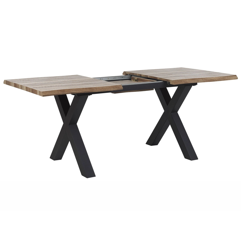Tavolo allungabile da pranzo in legno scuro MDF 140/180 Tavolo minimalista da 4-6 posti