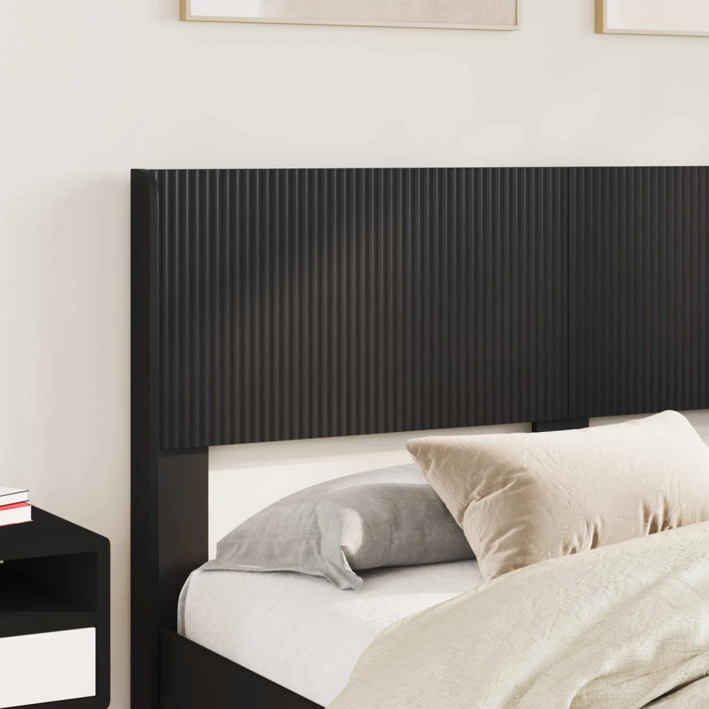 Struttura del letto con stoccaggio e testata-Giroletto con contenitore Nero 160 x 200 cm