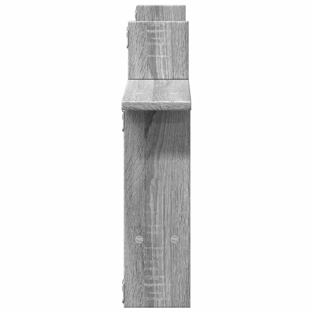 2 pz Mensole a Parete | Scaffale Parete | Ripiano a parete Grigio Sonoma 50x12x50 cm in Truciolato