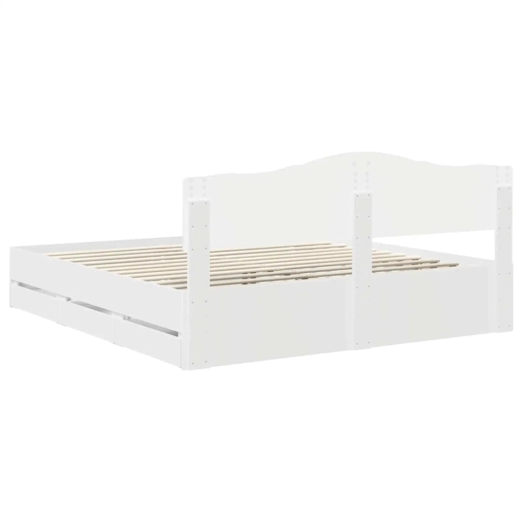Struttura del letto-Giroletto-Rete del Letto Bianco 180 x 200 cm Legno Ingegnerizzato 949479