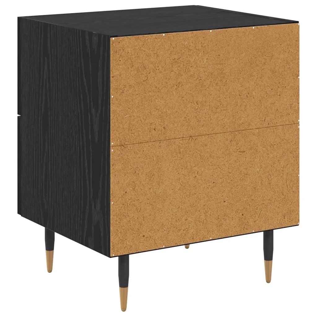 Armadio da Notte 2 pcs Rovere Nero 40 x 35 x 47,5 cm 881982