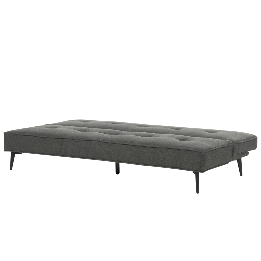 Divano letto in tessuto grigio scuro Soggiorno moderno trasformabile a 3 posti senza braccioli Design minimalista