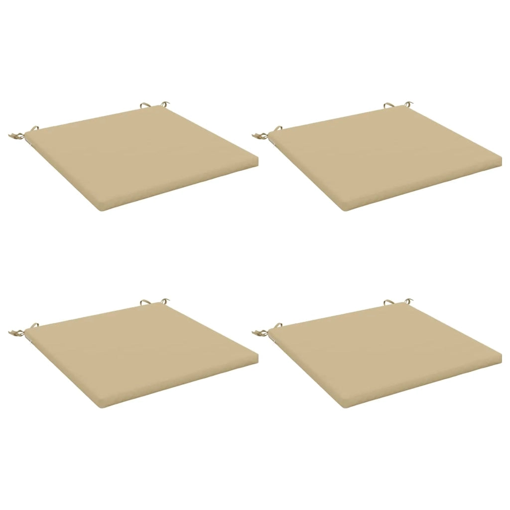 Cuscini per Sedia in 4 Pezzi SOEST 4 pz 100% Poliestere Beige 944960