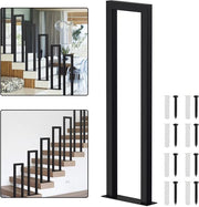 Leva per balcone a forma di U, 75cm, in acciaio, per scale, balconi e balaustra, nero.