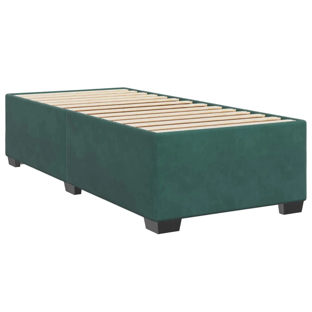 Letto box spring con materasso Verde Scuro 80 x 200 cm Velluto 3455003