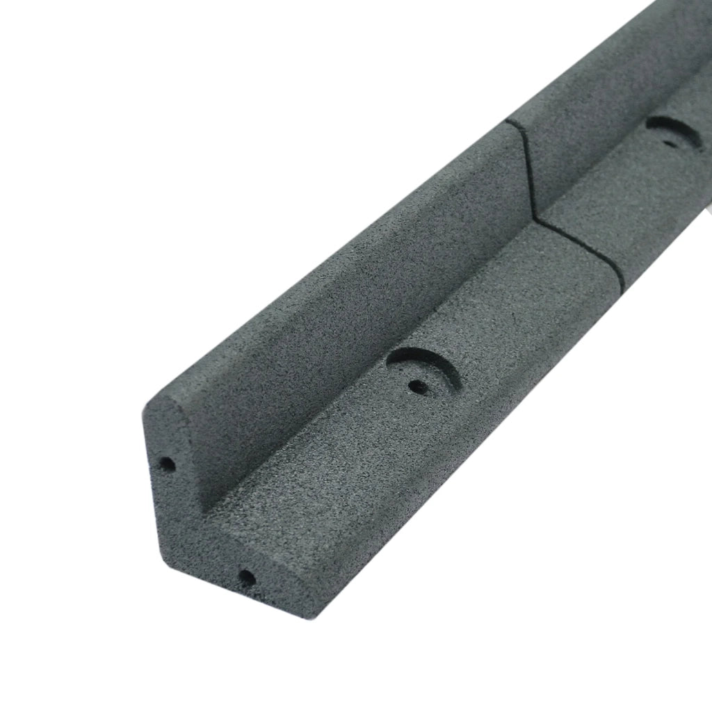 Bordatura per Aiuole Bordo Prato da Giardino Palizzata Flessibile fino a 70° in Gomma Resistente agli UV Pezzi da 1.2m - Grigio - 4 pezzi