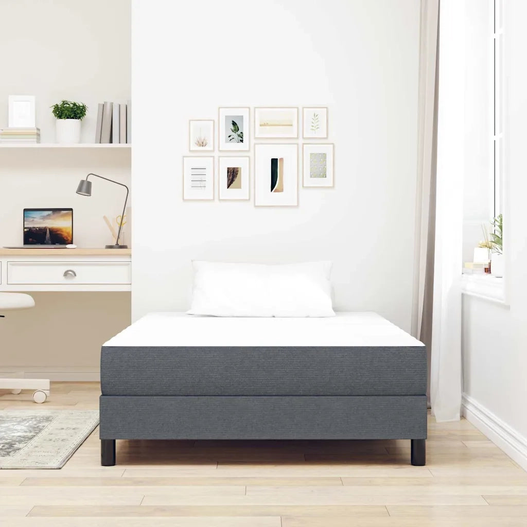 Letto matrimoniale | Letto per adulti | Materasso da Letto con materasso Grigio 120 x 190 cm Tessuto