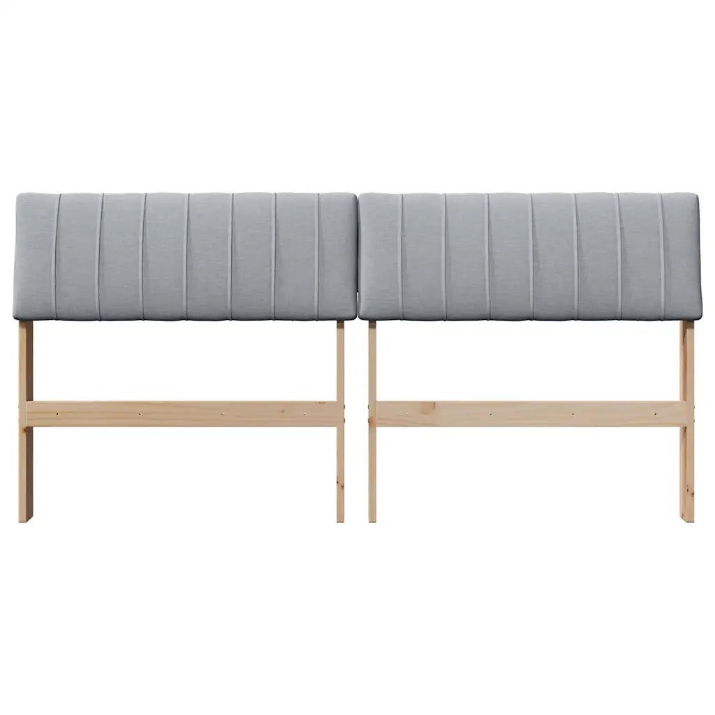 Testiera imbottita Grigio chiaro 150 cm Pino massello 879224