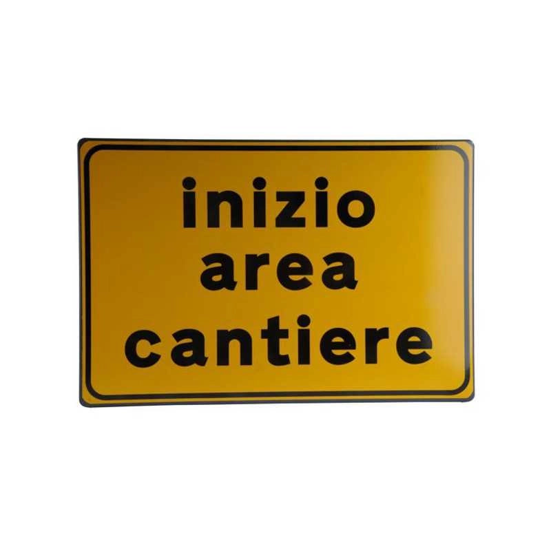 Cartello Stradale Inizio Area Cantiere 60X40 3G