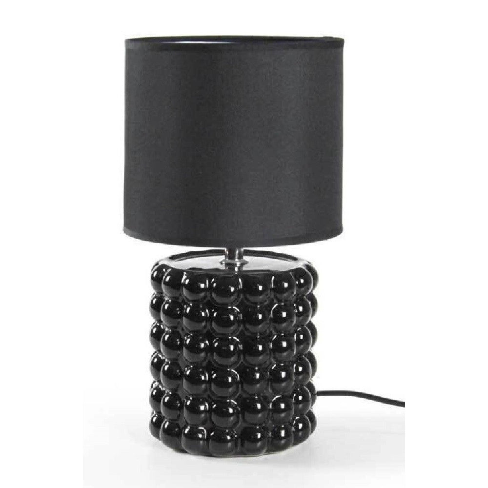 Trade Shop - Lampada Abat Jour Da Tavolo Scrivania Comodino Ceramica Moderna 33x18 Cm 837388 -