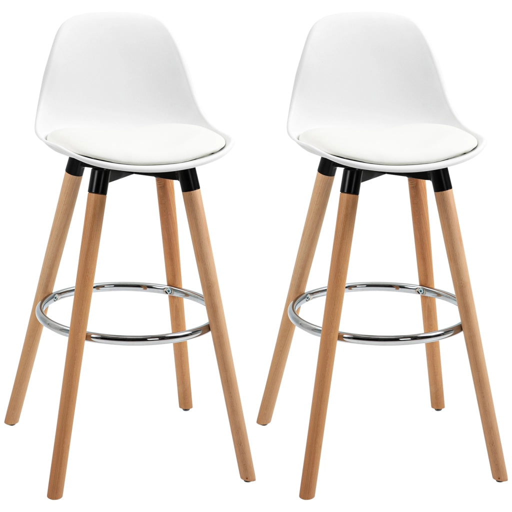 Sgabelli da Bar ¨C Minimal ¨C Bianco 43x43x91 cm