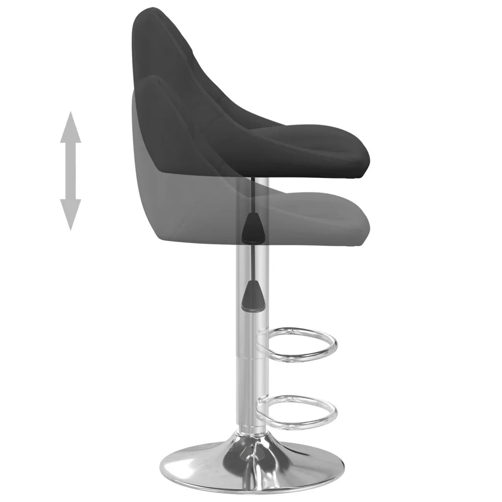 Sgabello da Bar Nero in Velluto 335291