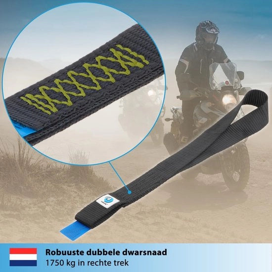 Catenature per trasporto motorizzato - 1750kg, 45 cm lungo, 35mm largo - EN-12195-2, nero, 2 pezzi