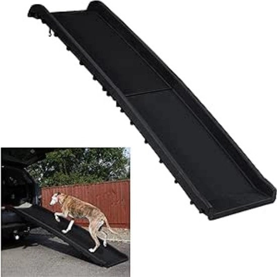 Trappola per cani - Piastra auto per cani in materiale plastico, doppio piano, superficie antiscivolo, adatta per bagagliaio, portata massima 90 kg, dimensioni 156x40 cm