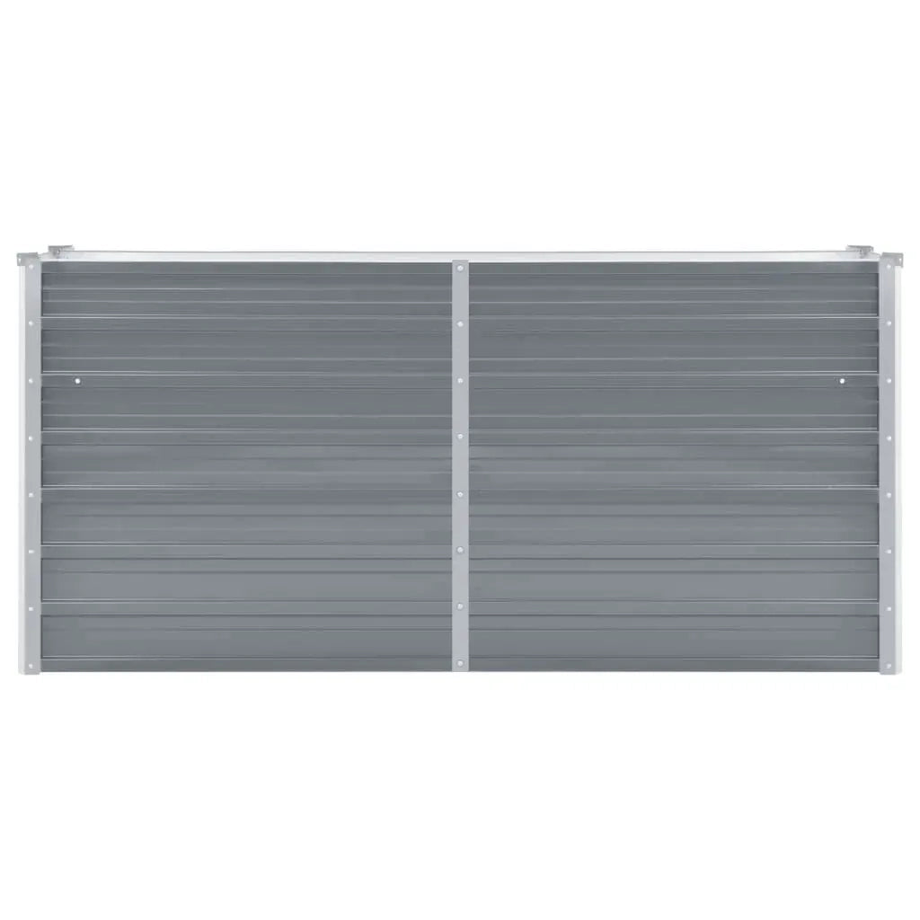 Fioriere | Cassetta per fiori | Letto Rialzato Giardino in Acciaio Zincato 160x40x77 cm Grigio