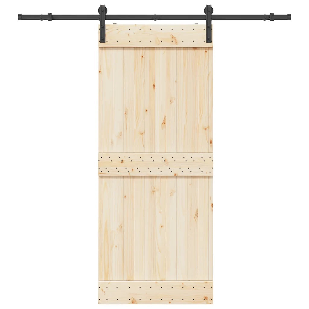 Kit di Binari per Porte Scorrevoli 200 cm Acciaio Nero 4009749