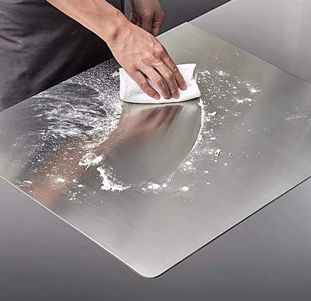 ZOIMANIA - Tagliere Spianatoia - Inox - Cucina - Profondità 55 Dimensione Tagliere: L 100 x P 55 x 3