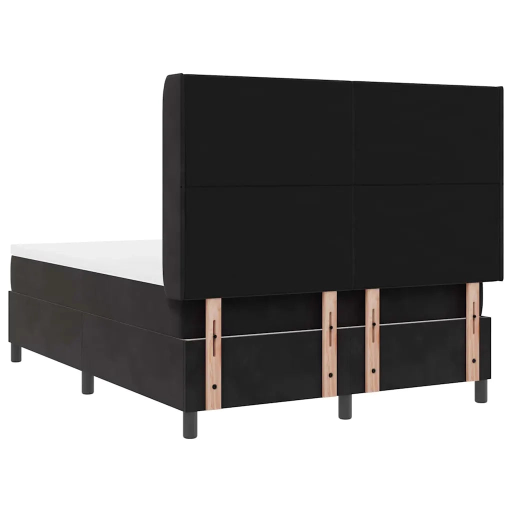 Letto a molle con materasso Nero 160 x 200 cm Velluto 3342016