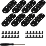 Charniere a scatto 270 Gradi - 8 Pezzi - Ripiegabile - Charneire per porta - Acciaio freccio - Nero 82x28 mm