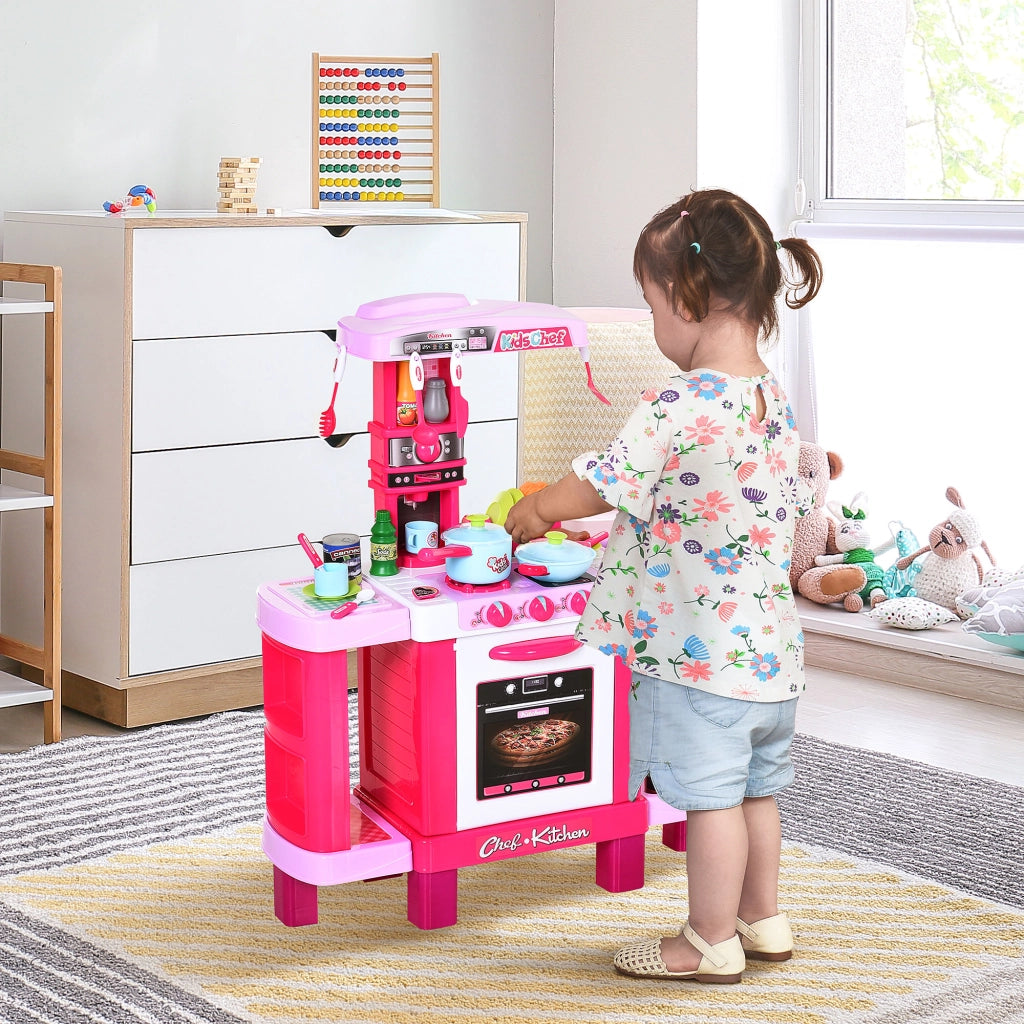 Cucina Giocattolo per Bambini con Luci e Suoni ¨C Minimal ¨C Rosa 78x29x87